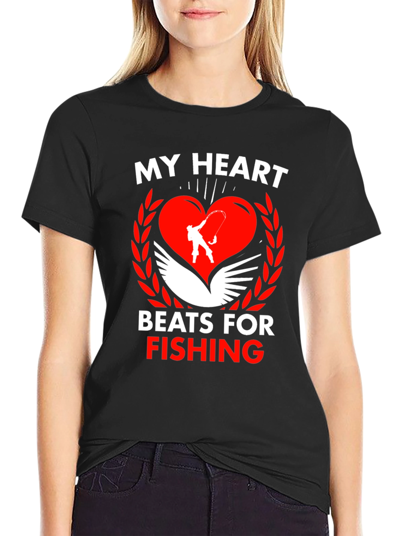 My Heart Beats For Fishing T-Shirt