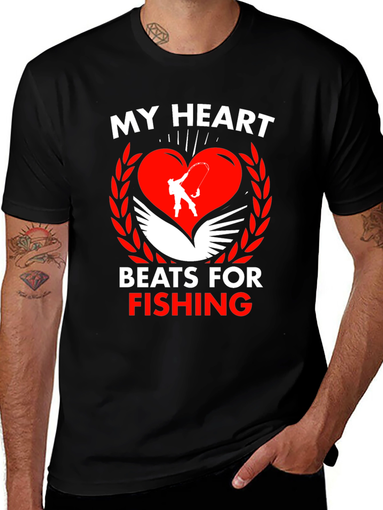 My Heart Beats For Fishing T-Shirt