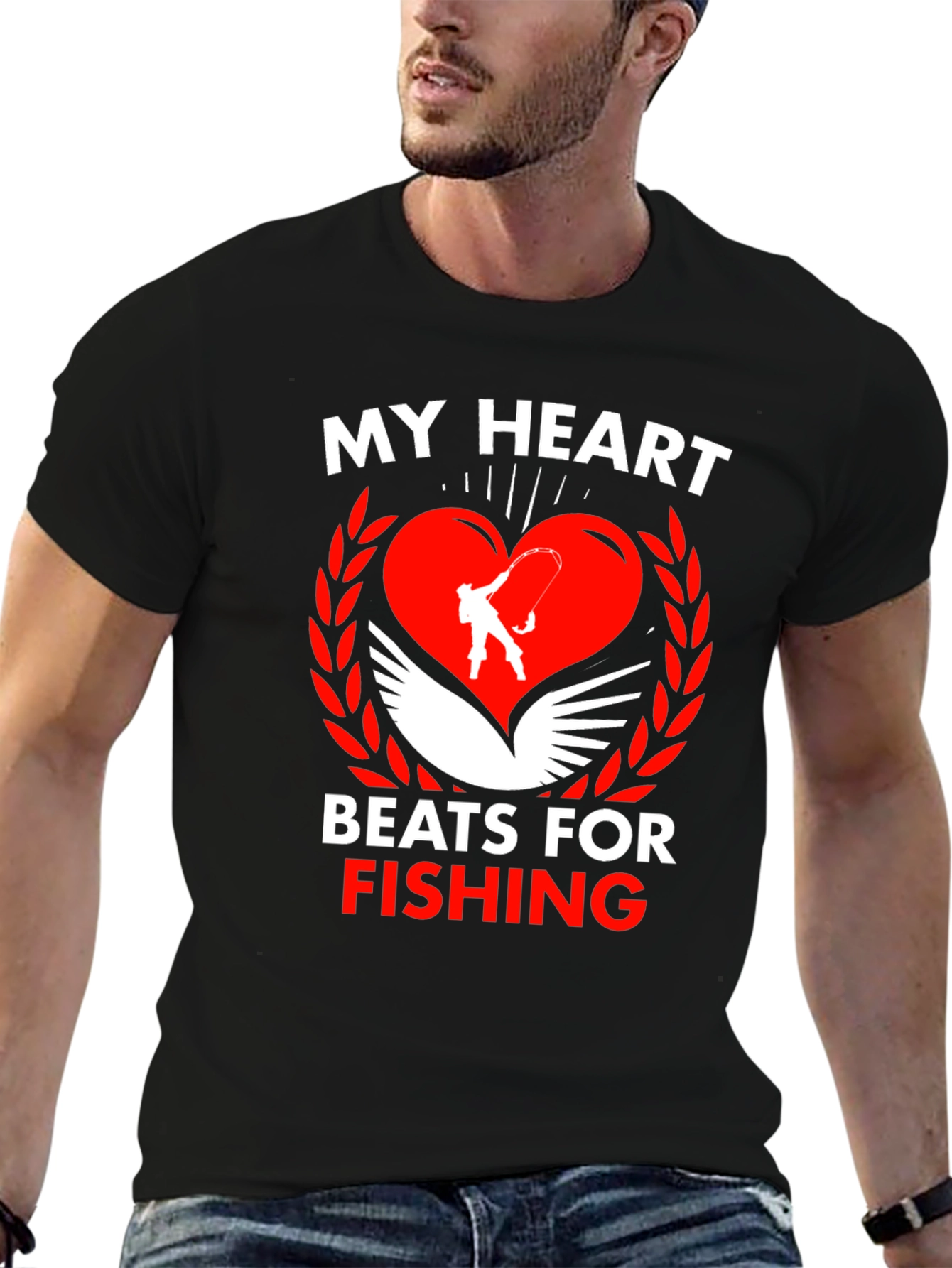 My Heart Beats For Fishing T-Shirt