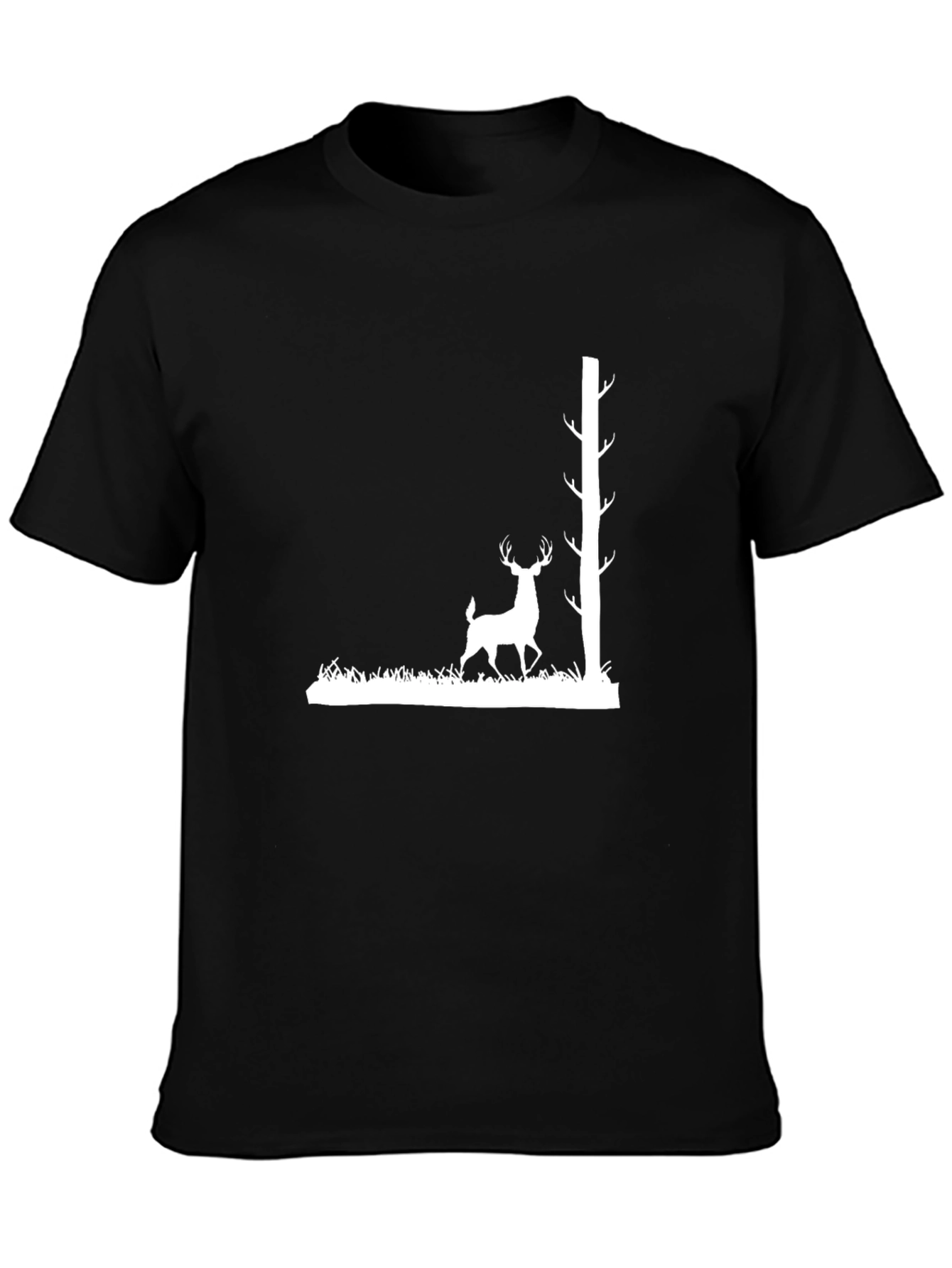 Black Deer & Tree Graphic Tee