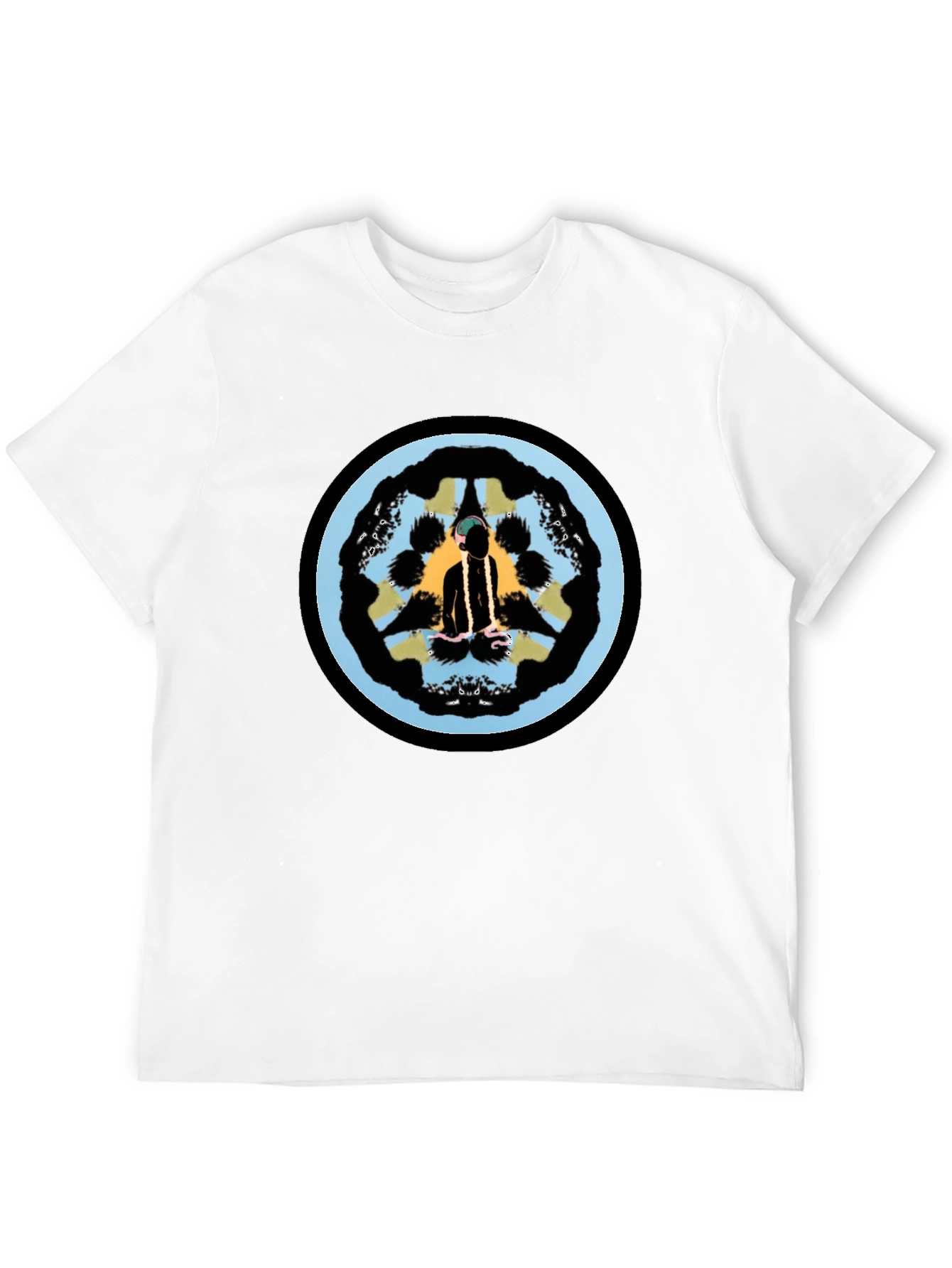Unique Graphic Tee - Black Crew Neck T-Shirt