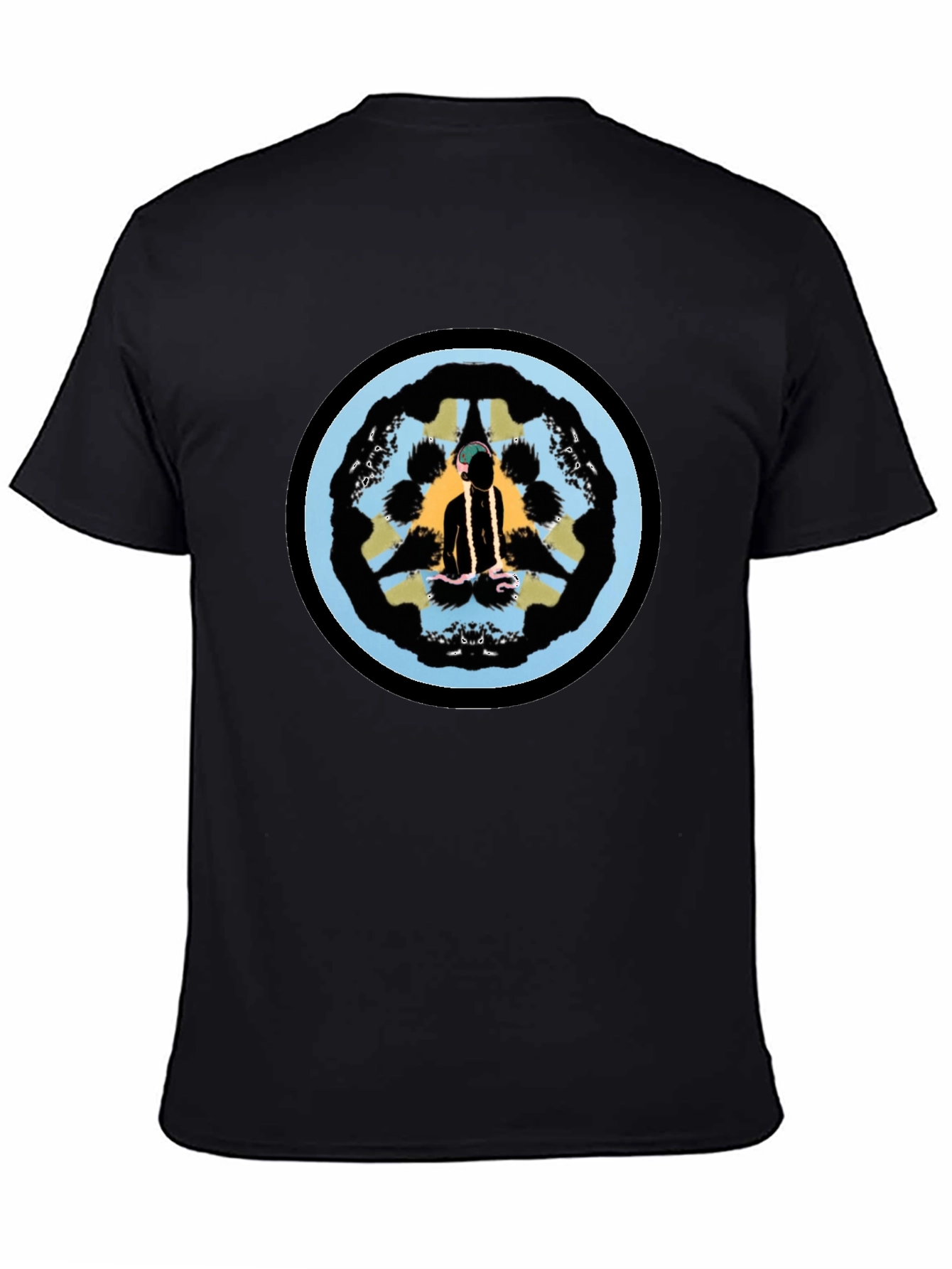 Unique Graphic Tee - Black Crew Neck T-Shirt