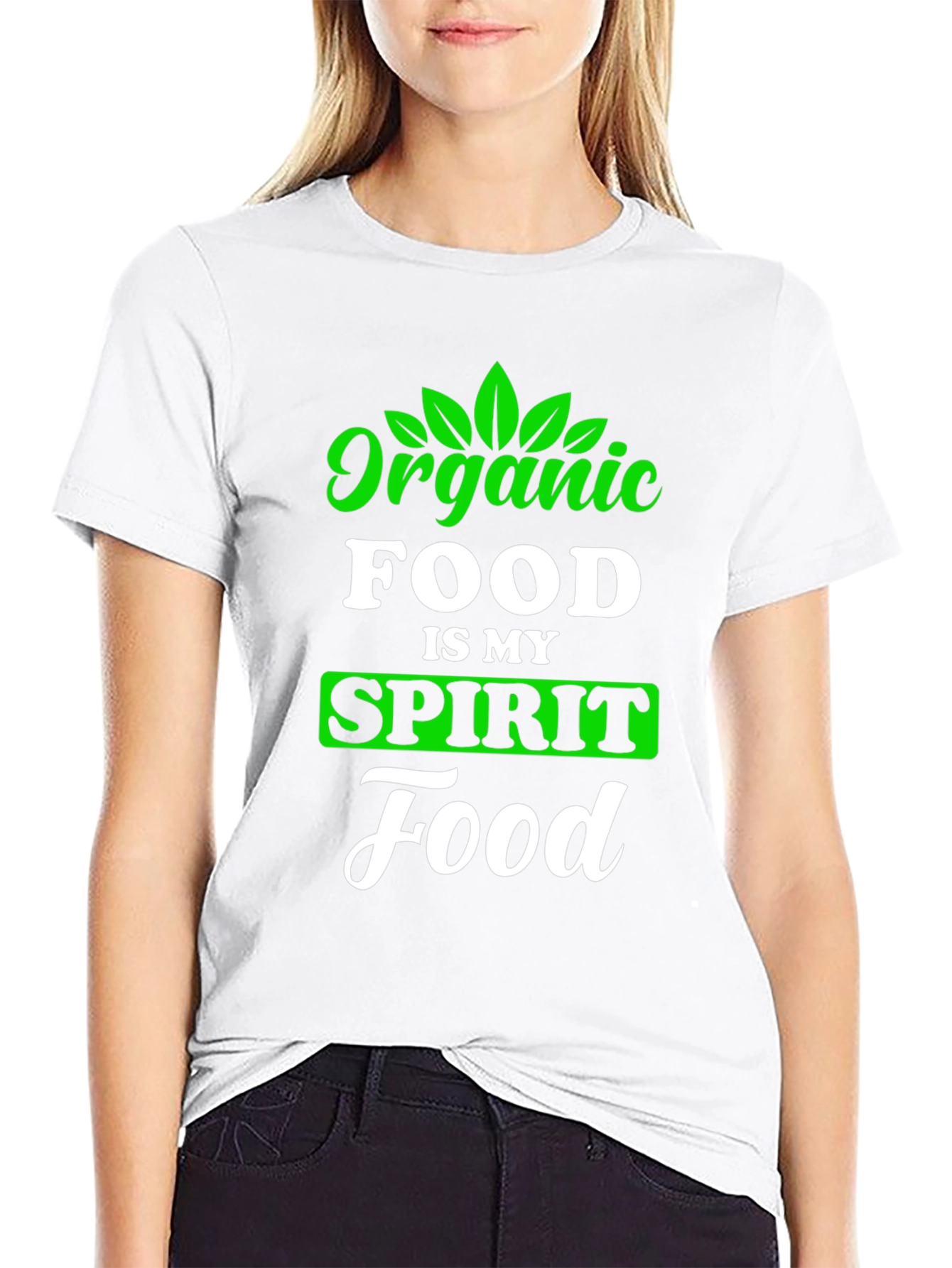 Organic Food Spirit Foodie Black Graphic T-Shirt