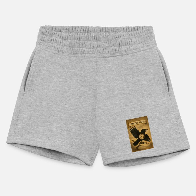 Crow with Clock and Wings Banner