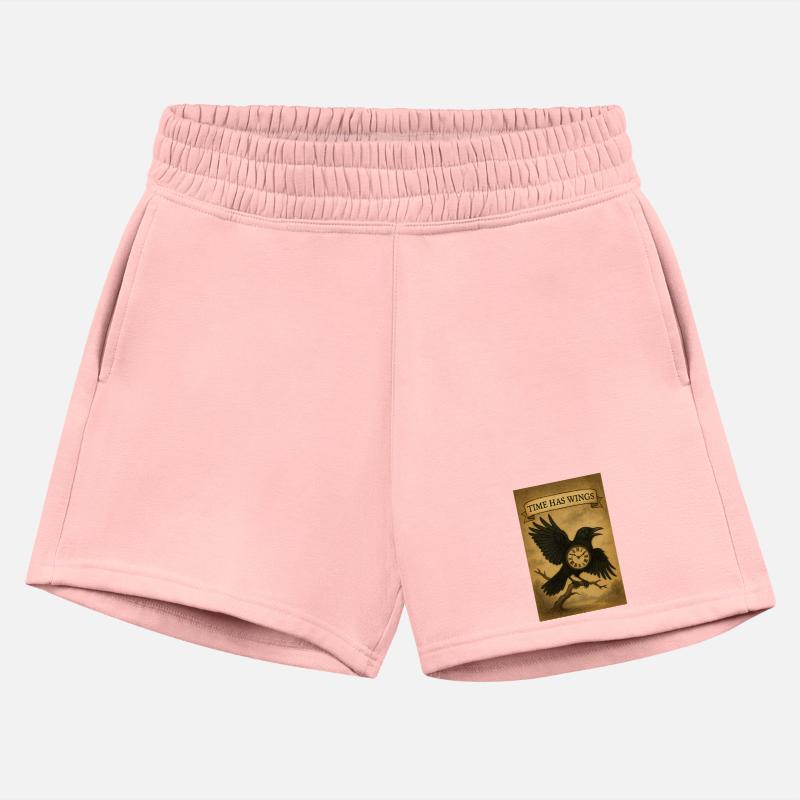 Crow with Clock and Wings Banner