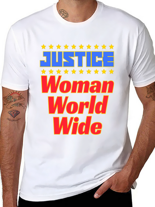 Justice Woman World Wide Graphic T-Shirt