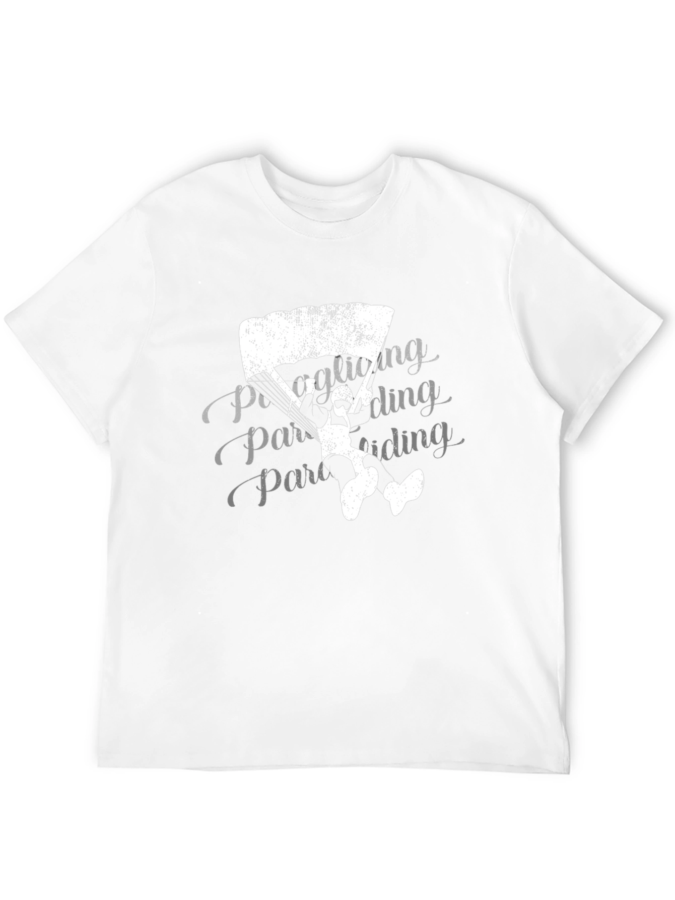 Paragliding Graphic Tee - Black Cotton T-Shirt