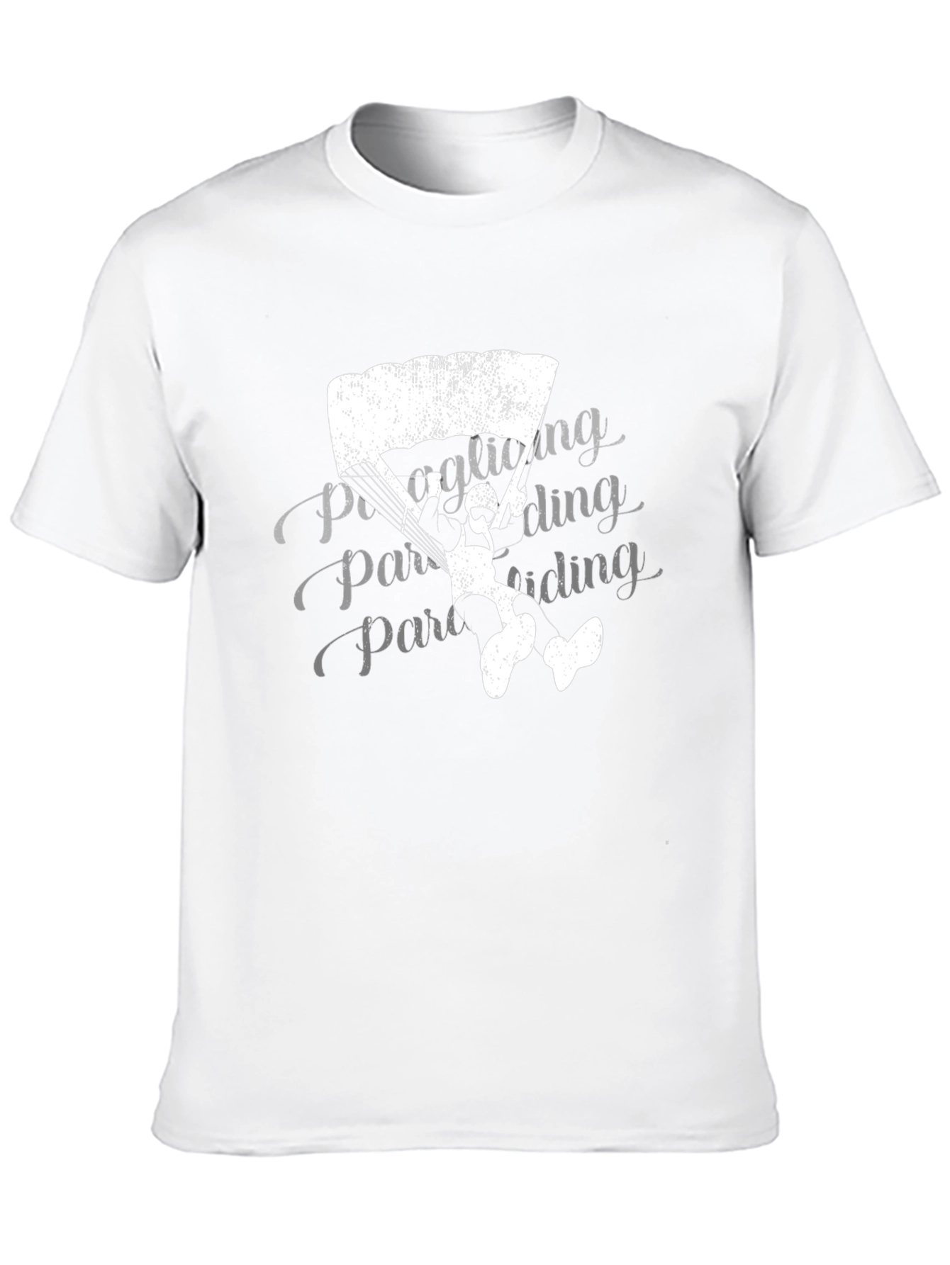Paragliding Graphic Tee - Black Cotton T-Shirt