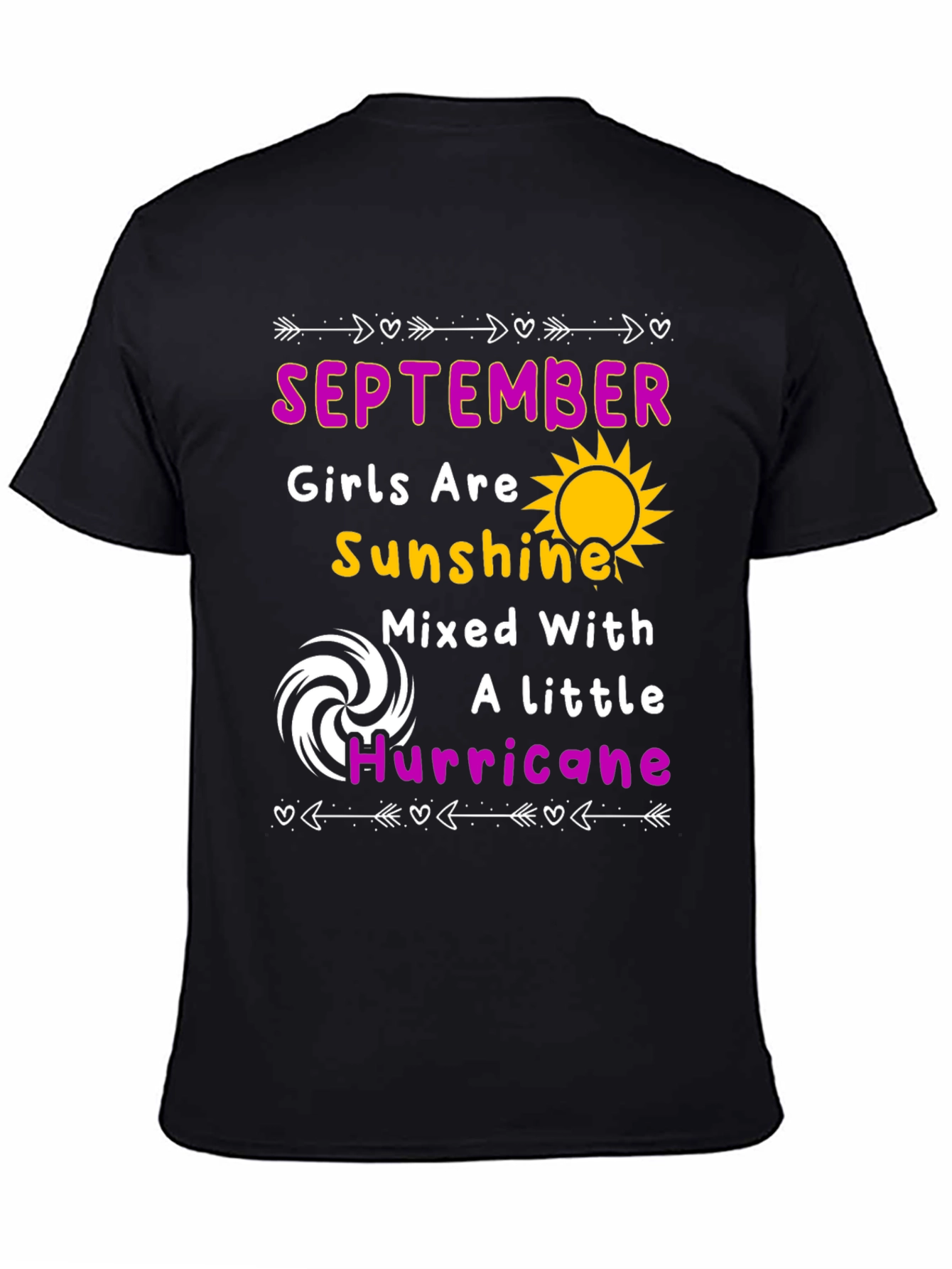 September Girl Sunshine Hurricane Graphic T-Shirt
