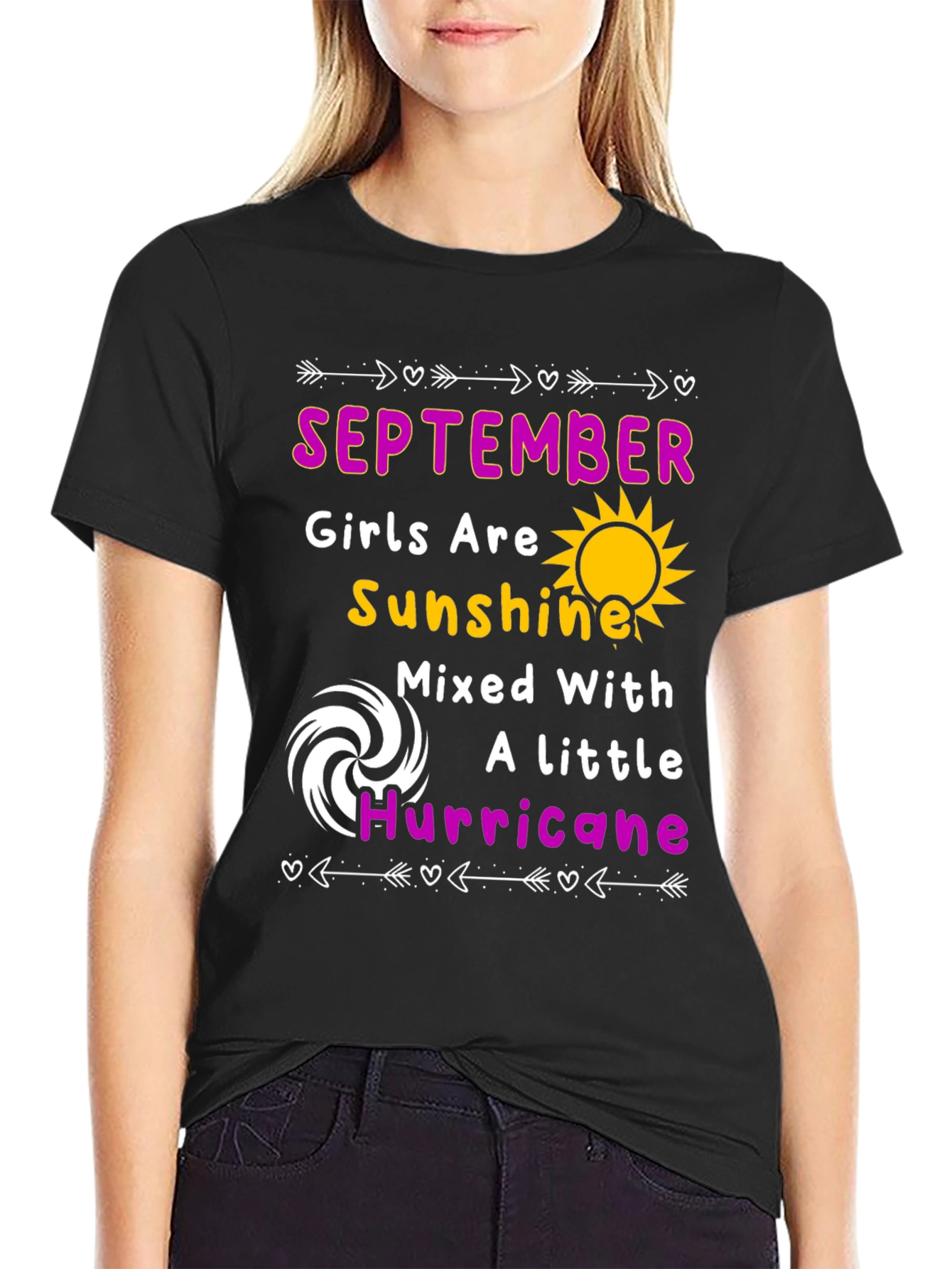 September Girl Sunshine Hurricane Graphic T-Shirt