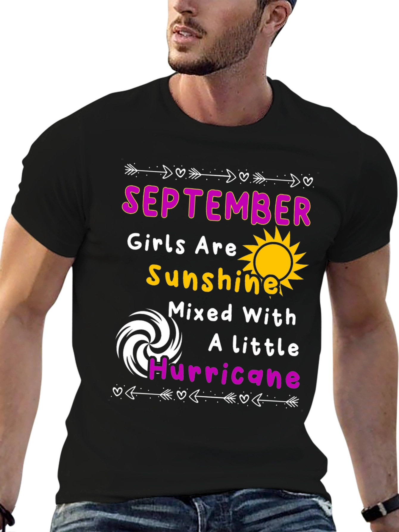 September Girl Sunshine Hurricane Graphic T-Shirt
