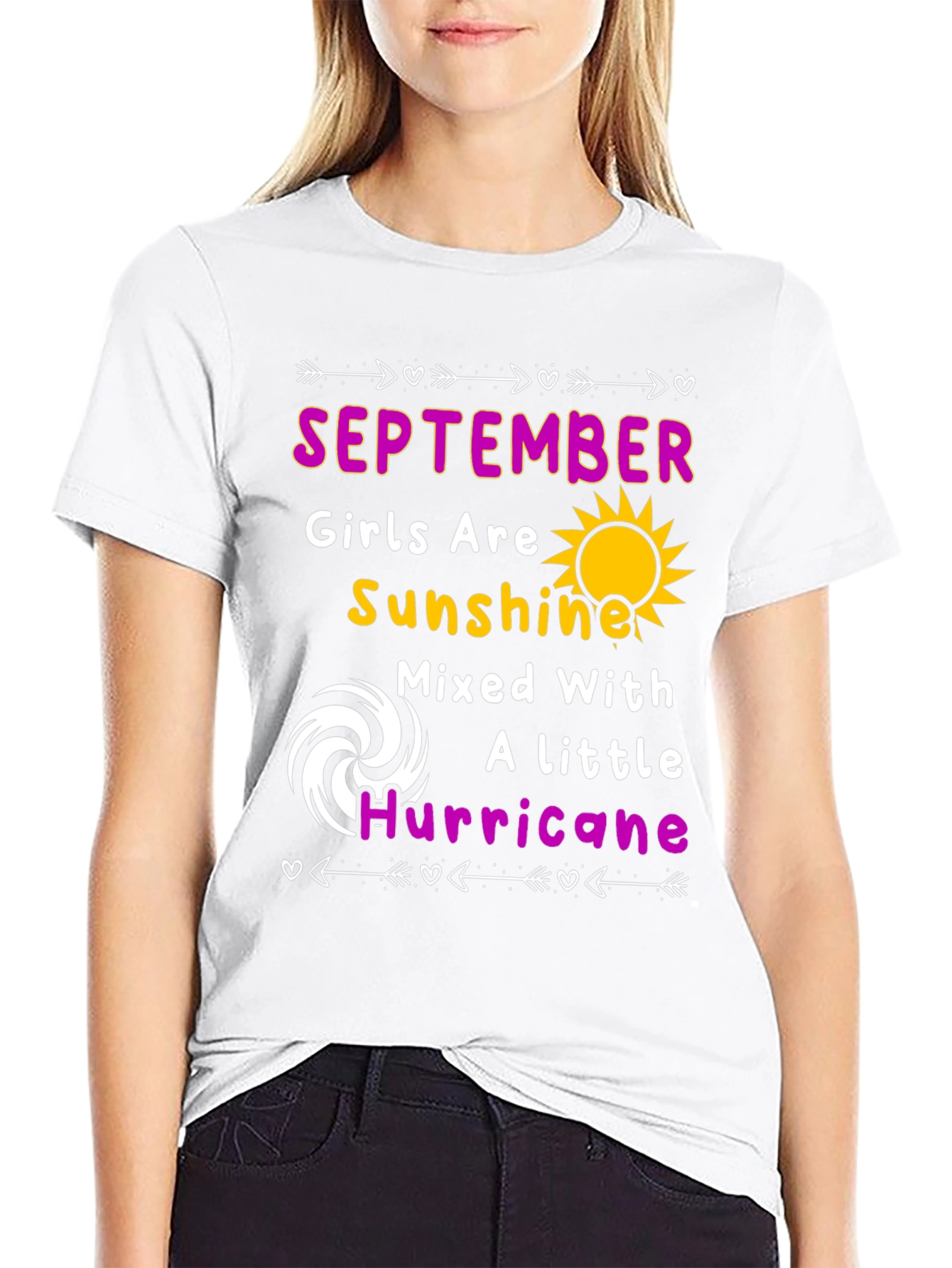 September Girl Sunshine Hurricane Graphic T-Shirt