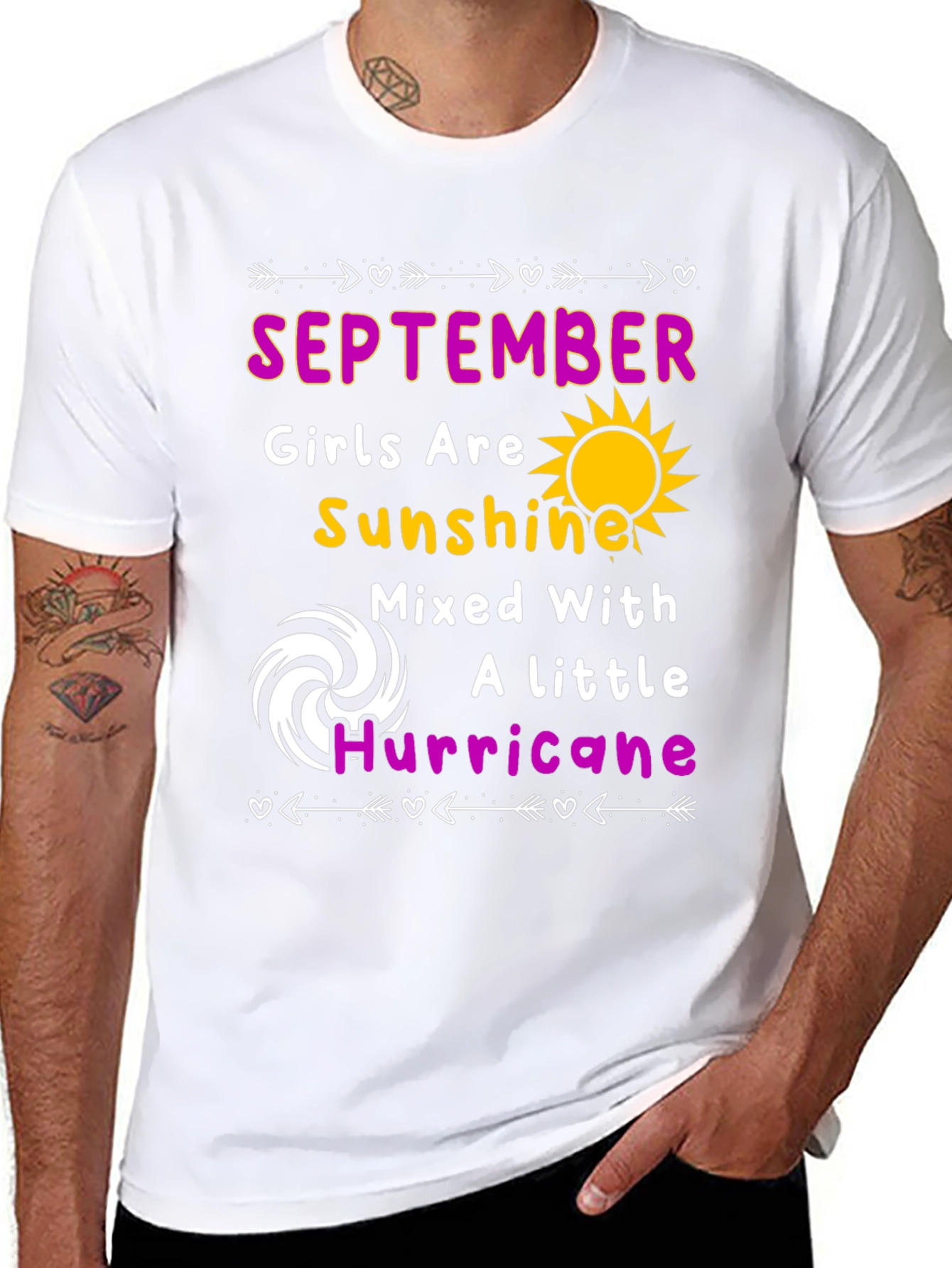 September Girl Sunshine Hurricane Graphic T-Shirt