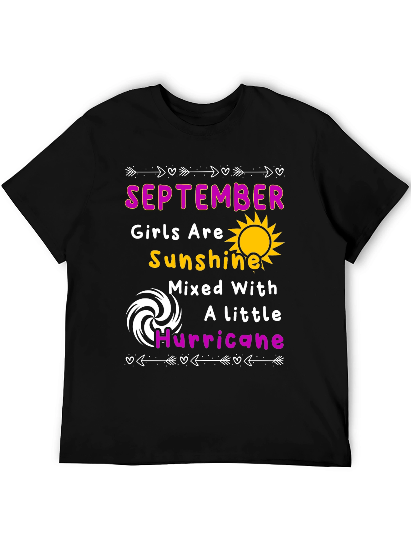 September Girl Sunshine Hurricane Graphic T-Shirt