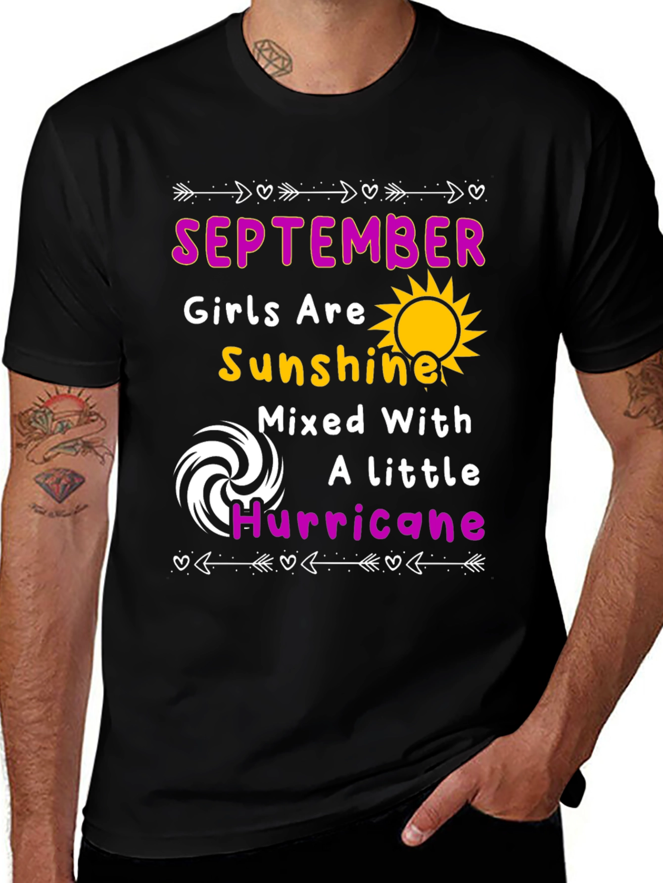 September Girl Sunshine Hurricane Graphic T-Shirt
