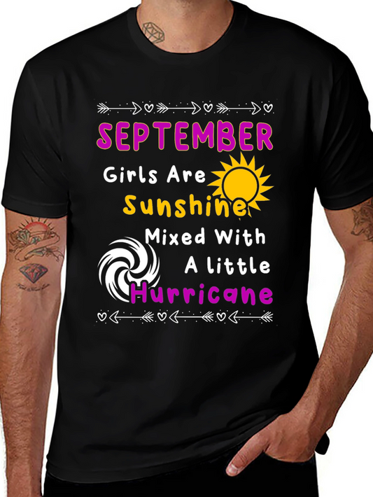 September Girl Sunshine Hurricane Graphic T-Shirt