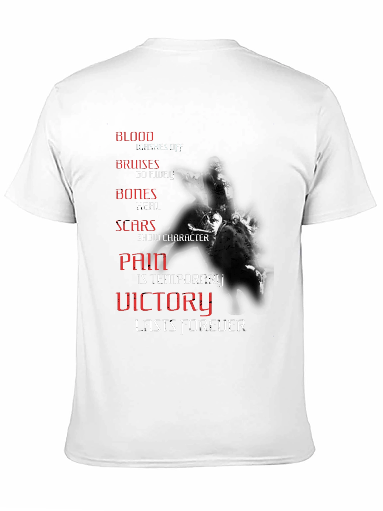 Motivational Graphic T-Shirt: Blood Bruises Victory