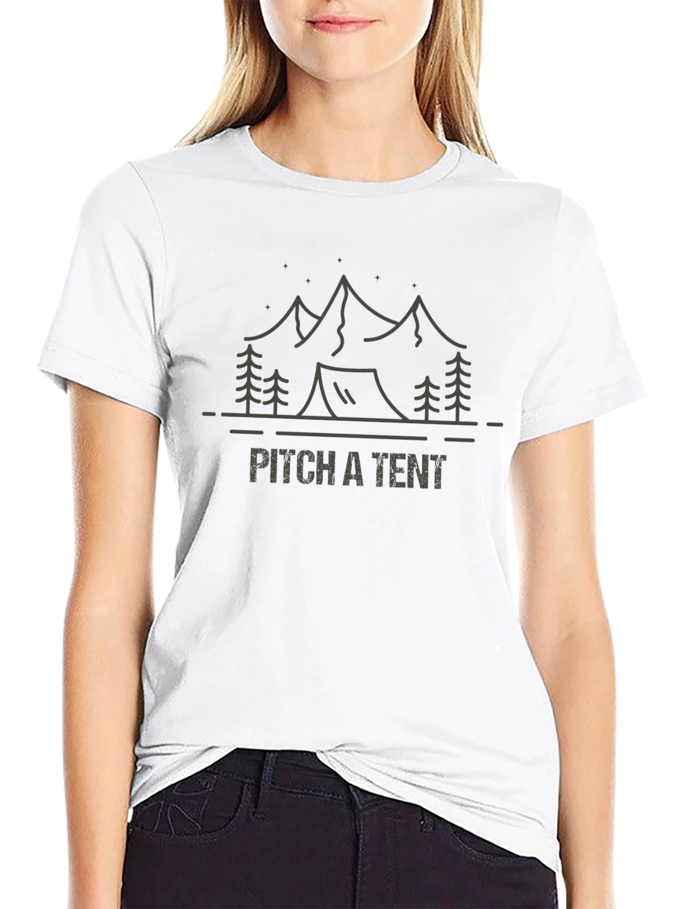 Pitch a Tent Graphic T-Shirt - Camping Adventure Tee