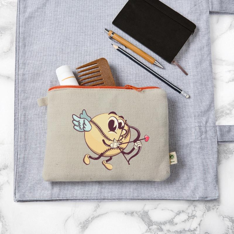 cupid baseball cartoon with arrow of love