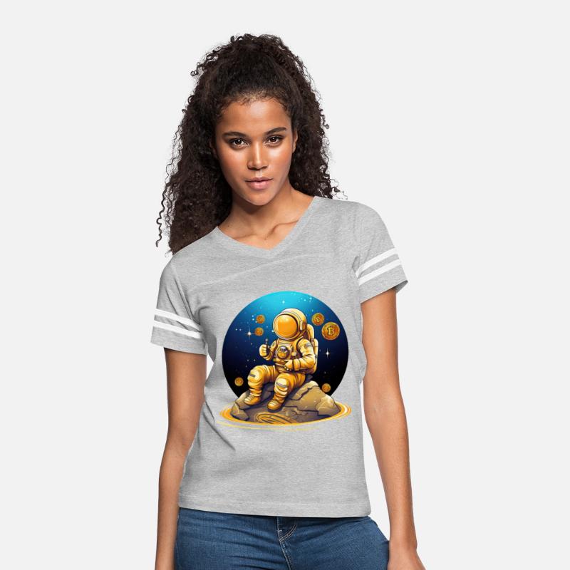 Cute Astronaut Crypto Currency Trader Mining