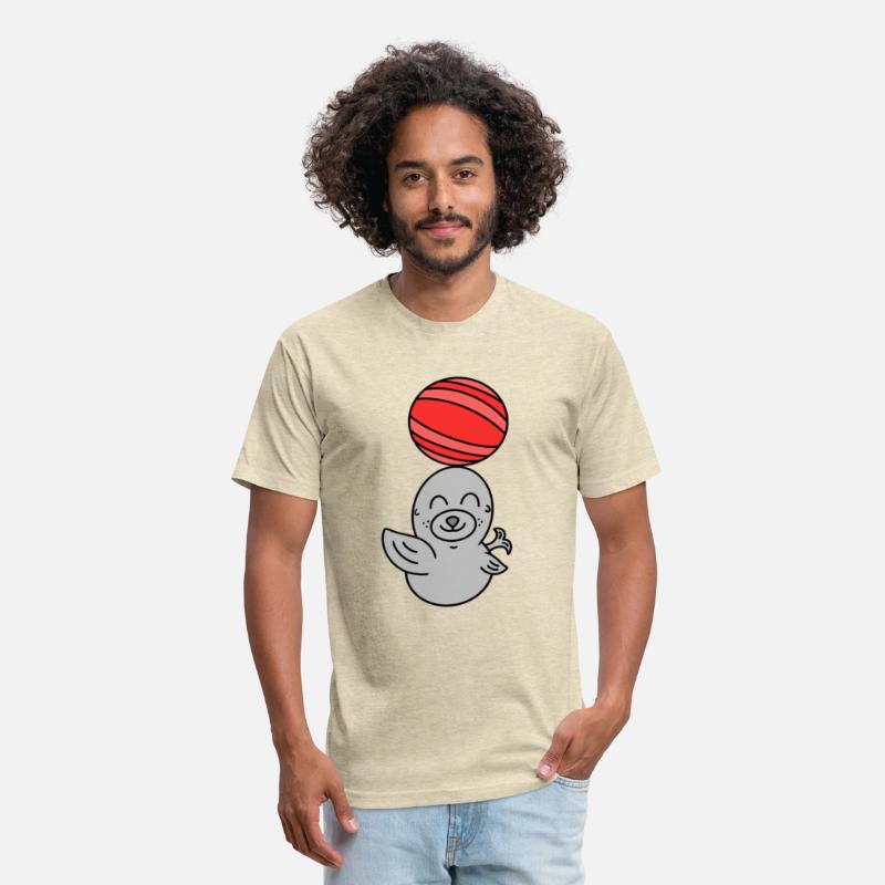 Cute baby sea lion with ball