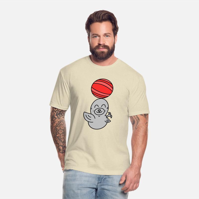 Cute baby sea lion with ball