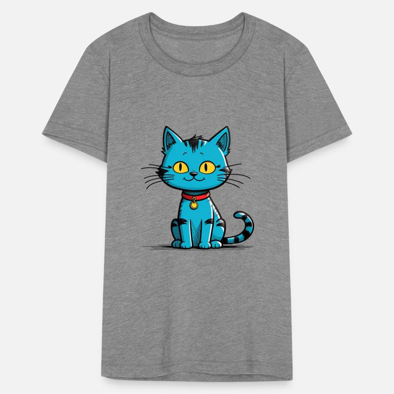 Cute Blue Cat wearing Collar