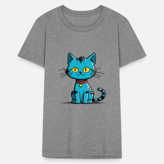 Cute Blue Cat wearing Collar