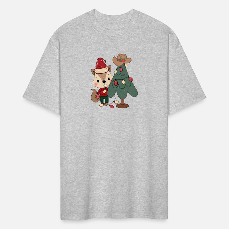 Cute little squirrel celebrating Christmas with Ch