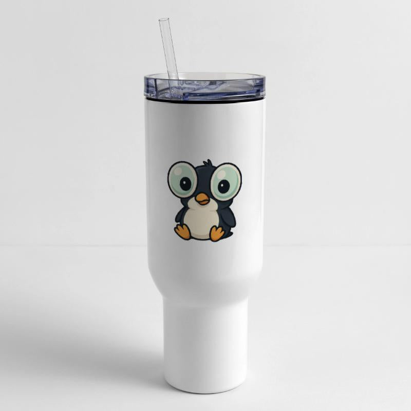 Cute penguin cartoon big eyes funny quirky