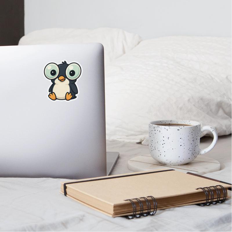 Cute penguin cartoon big eyes funny quirky