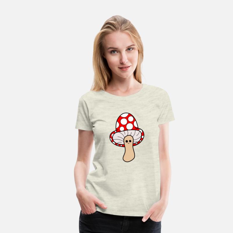 Cute Red Mushroom Smiling