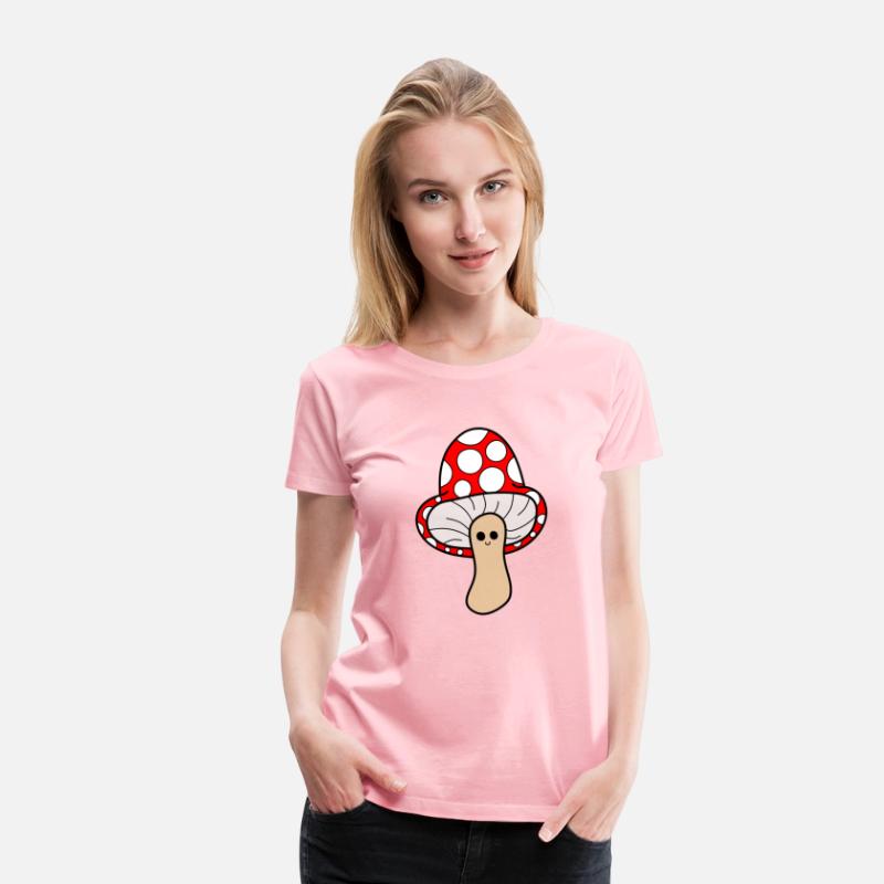 Cute Red Mushroom Smiling