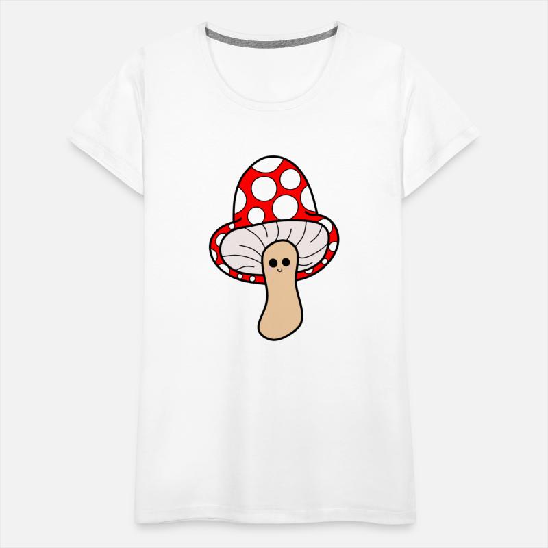 Cute Red Mushroom Smiling