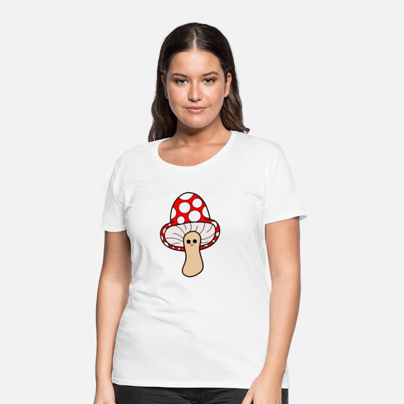 Cute Red Mushroom Smiling