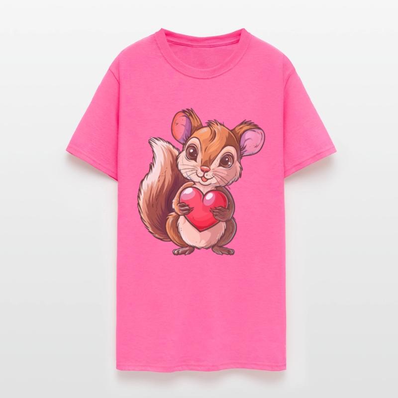 Cute Squirrel Holding a Heart