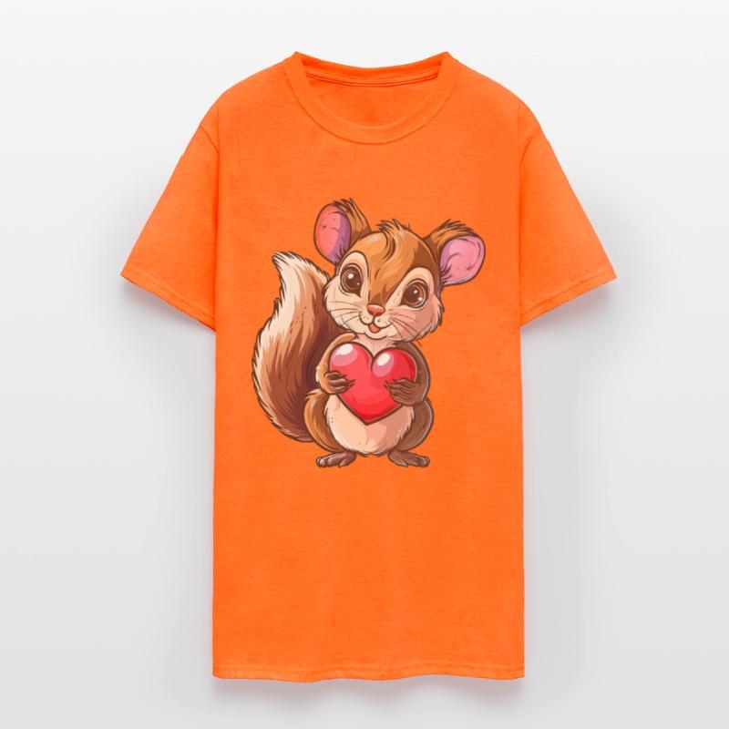 Cute Squirrel Holding a Heart