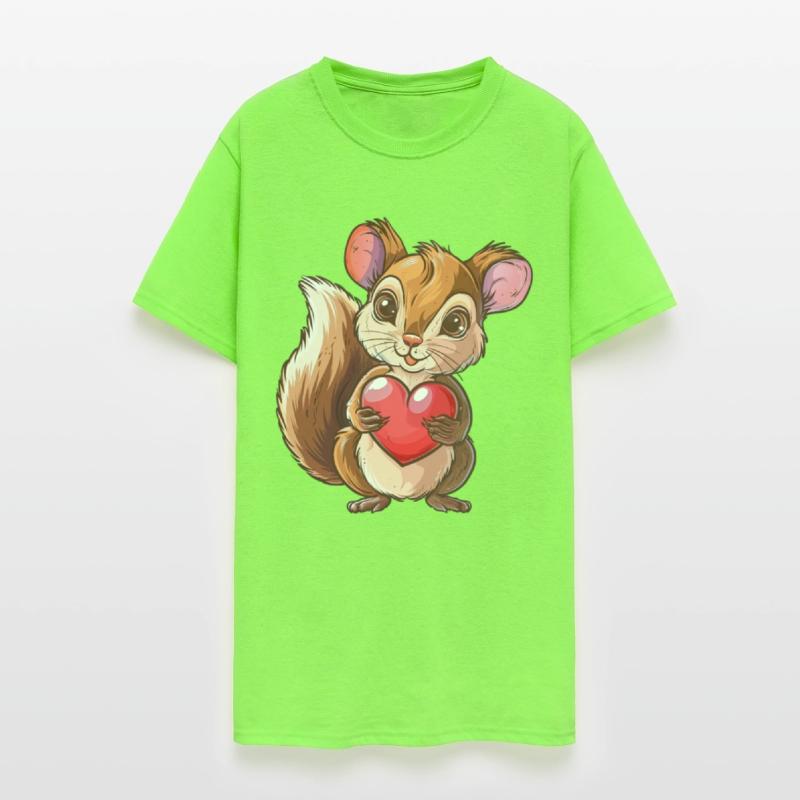 Cute Squirrel Holding a Heart