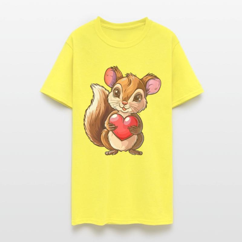 Cute Squirrel Holding a Heart