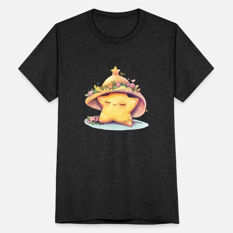 Cute Star Yellow Star with Floral Hat