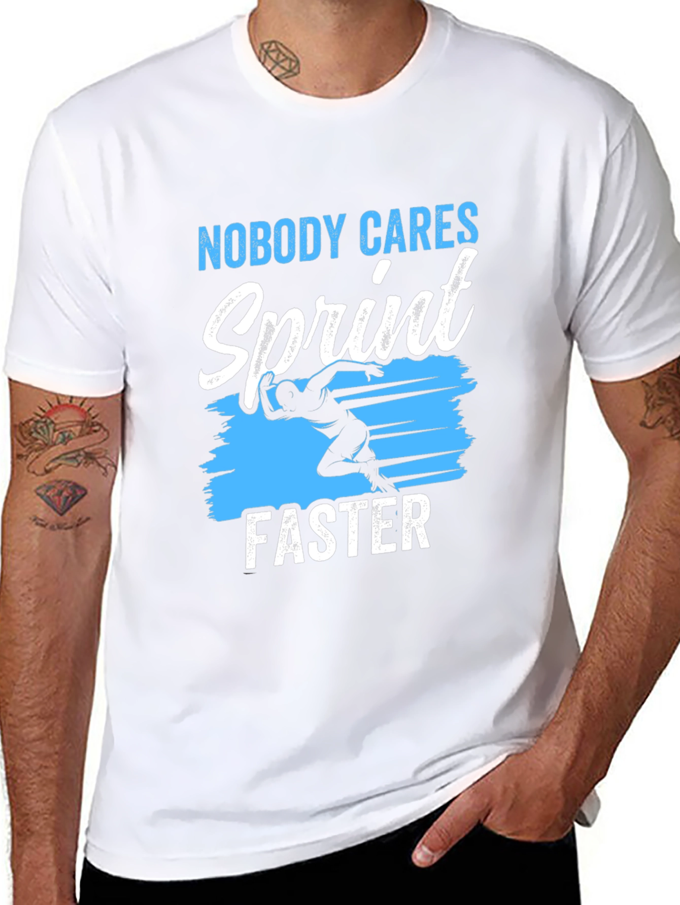 Nobody Cares Sprint Faster Graphic T-Shirt