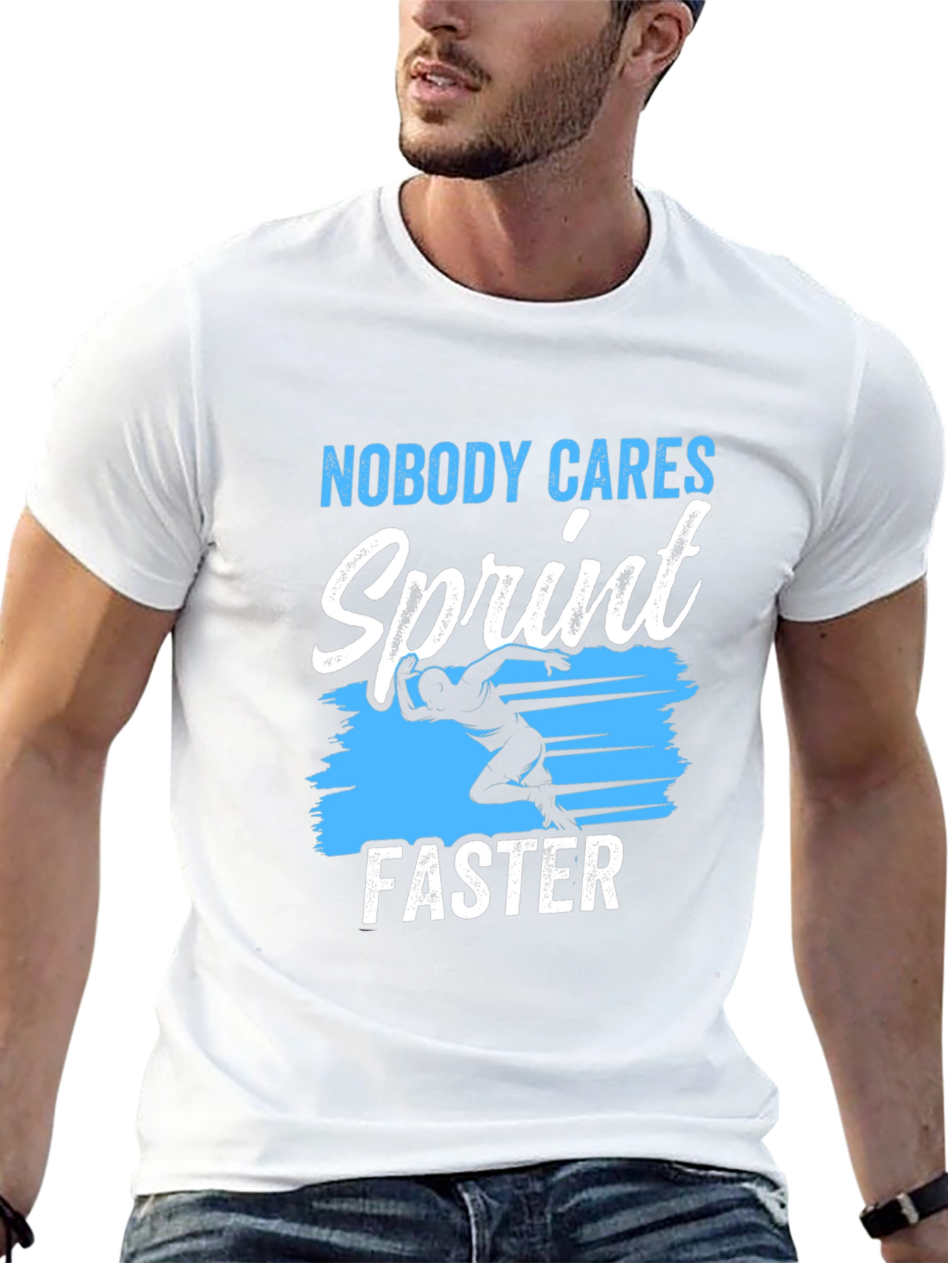 Nobody Cares Sprint Faster Graphic T-Shirt
