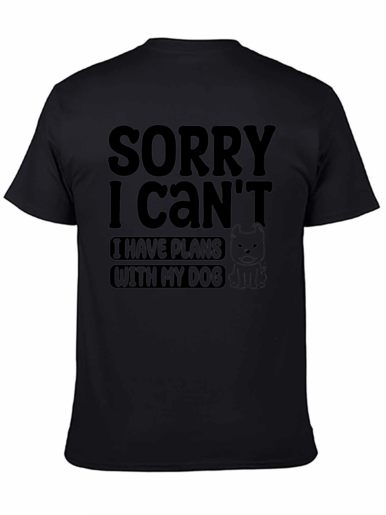 Funny Dog Plans Graphic Mens T-Shirt