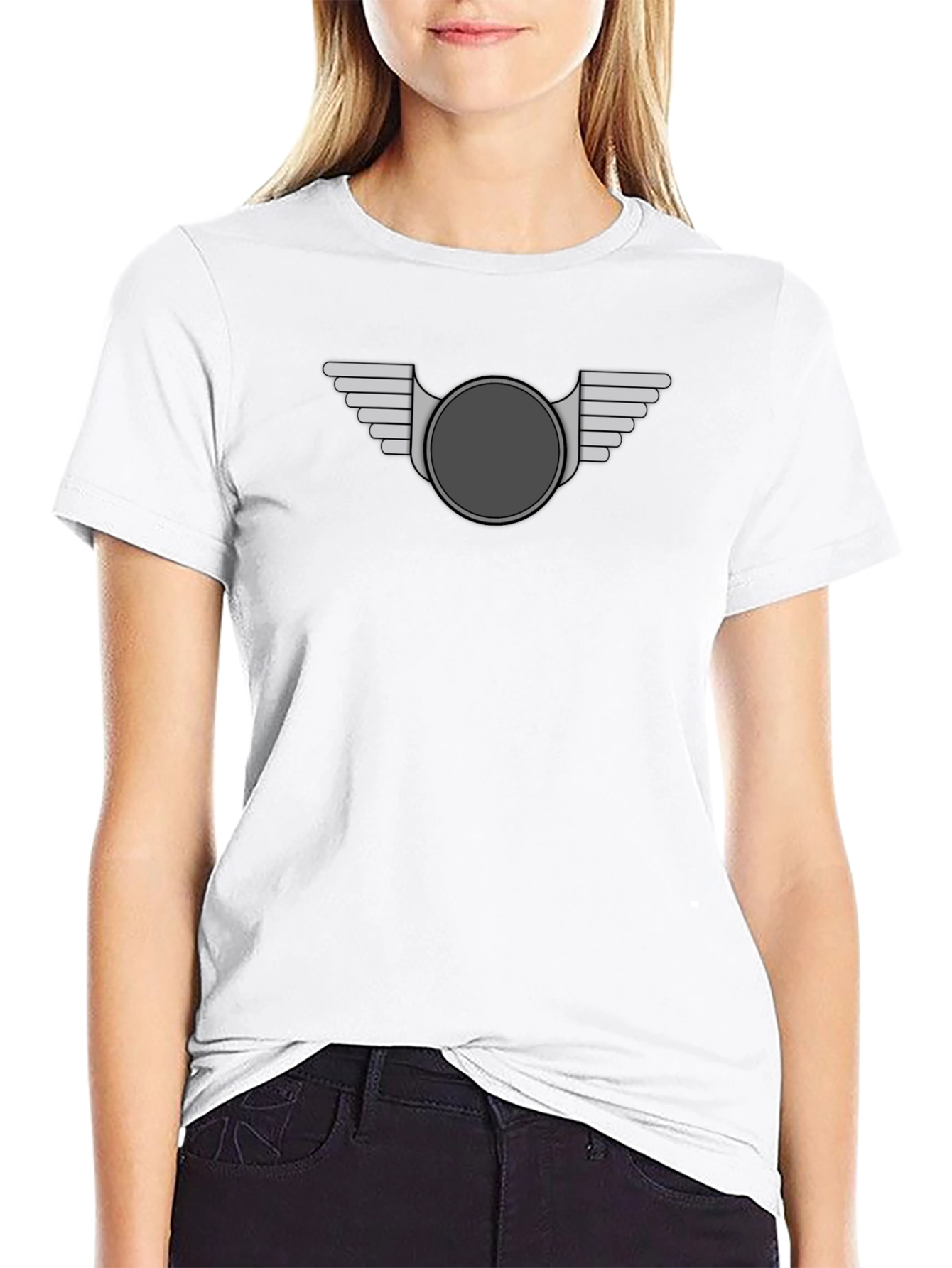 Winged Emblem Tee - Stylish Graphic Print T-Shirt