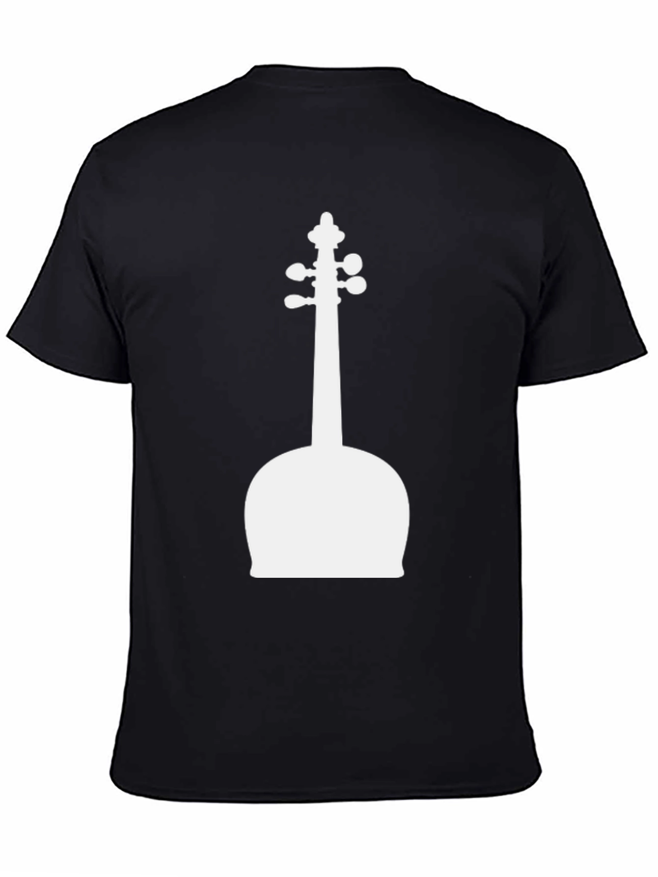 Unique Cello Graphic Tee - Black Cotton Blend