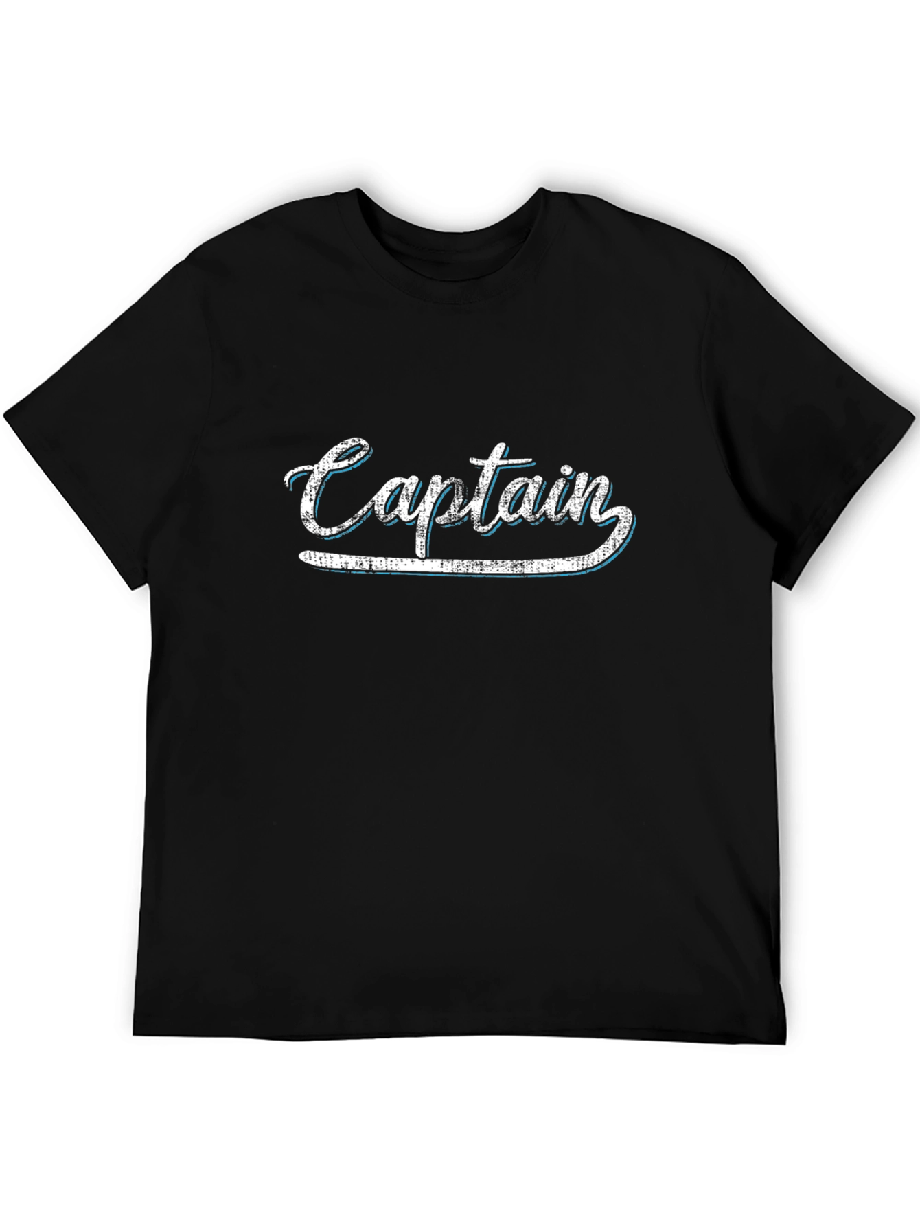 Captain Graphic Tee - Black Crew Neck T-Shirt