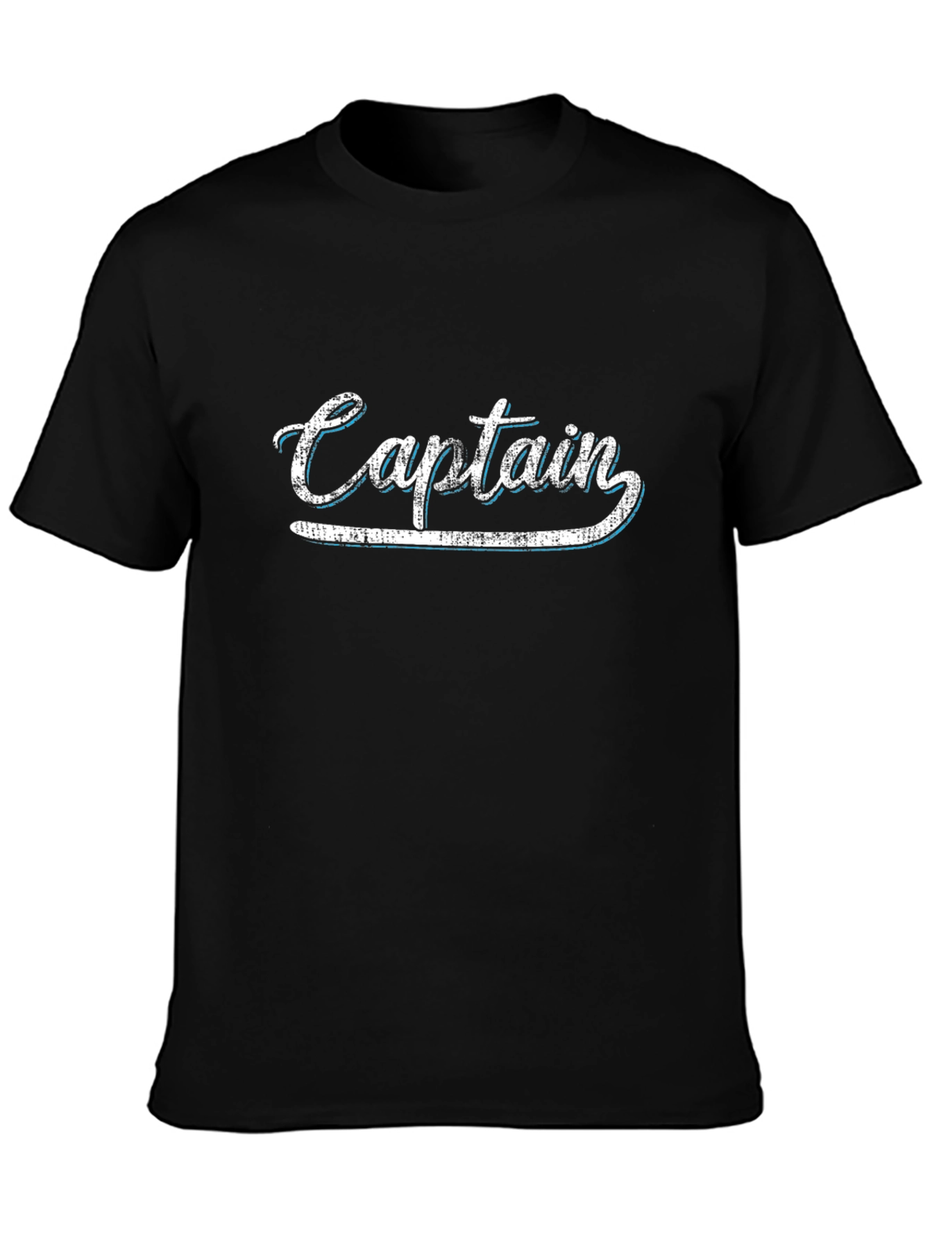 Captain Graphic Tee - Black Crew Neck T-Shirt