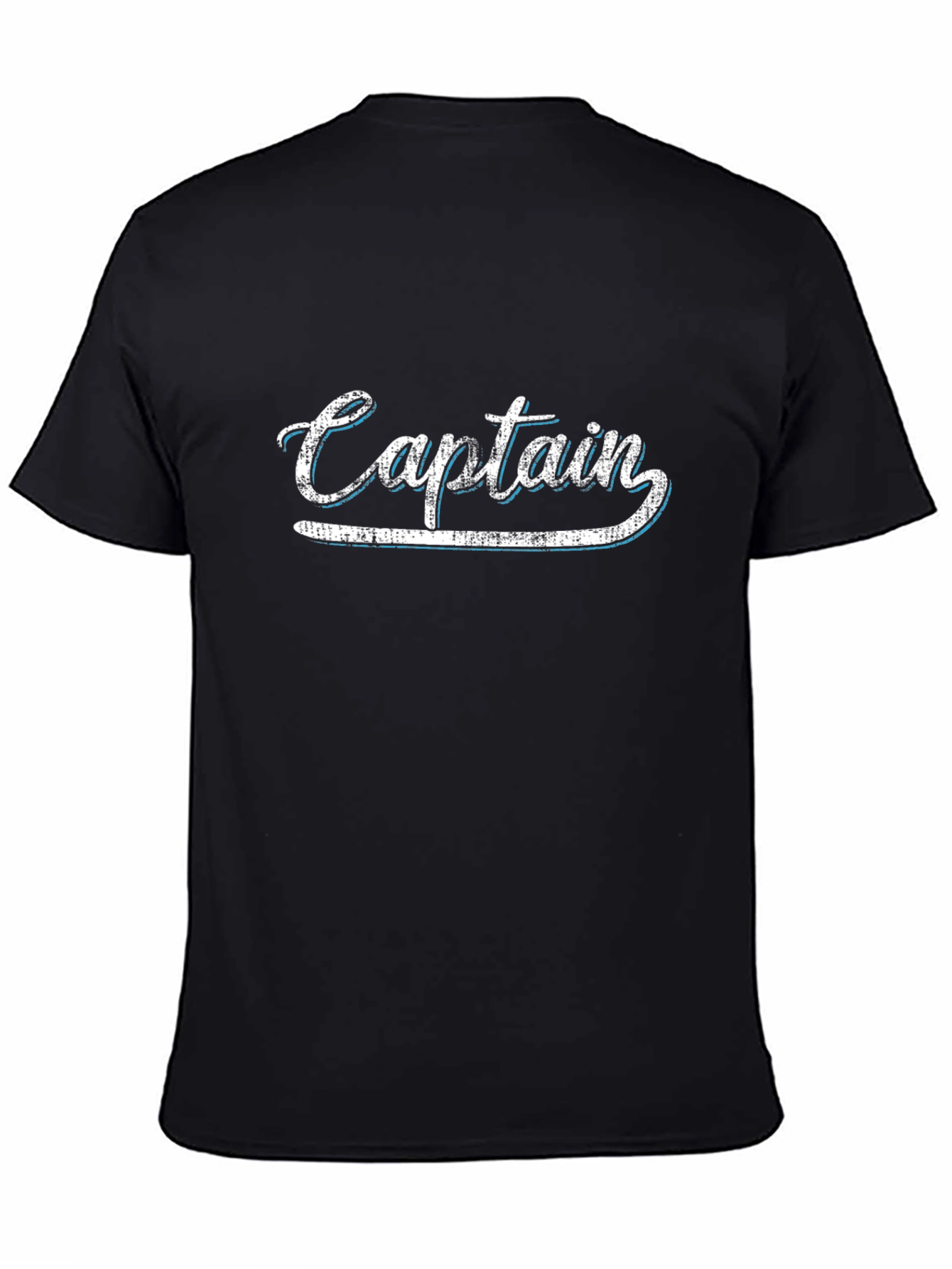 Captain Graphic Tee - Black Crew Neck T-Shirt