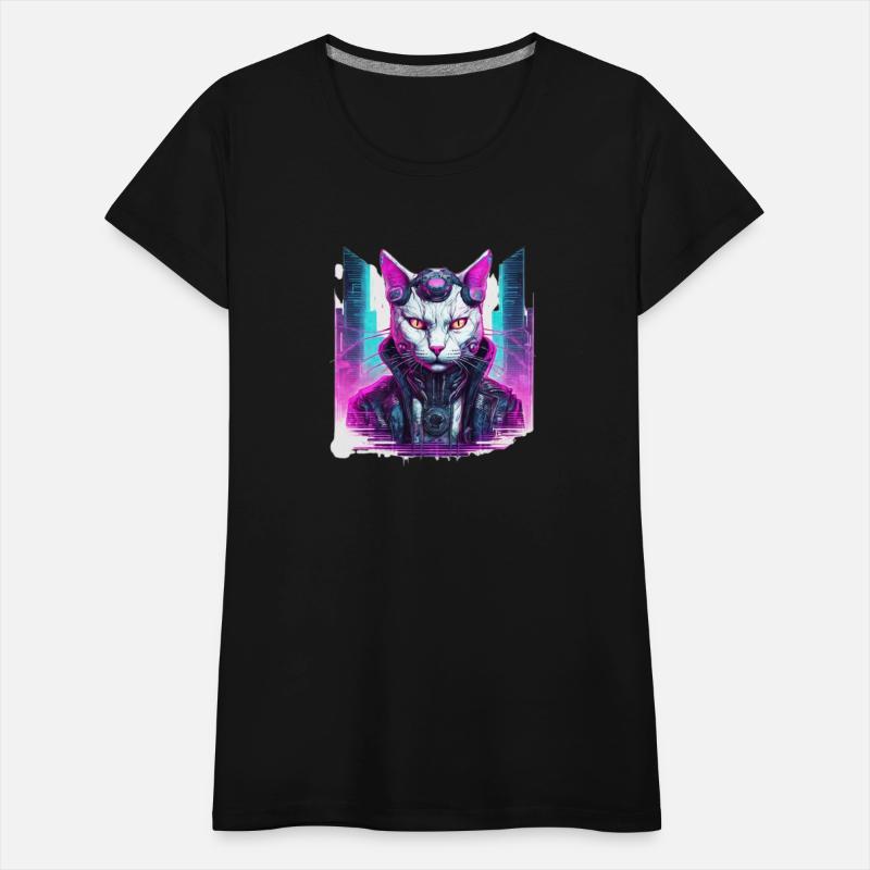 Cyberpunk Feline Warrior