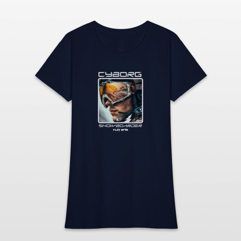 Cyborg Snowboarder - flat spin